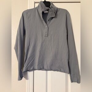 Athleta Gray Flurry Seamless Long Sleeve Top